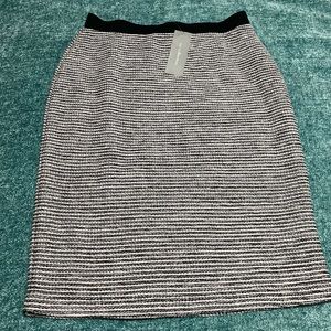 Striped pencil skirt, shiny metallic, NWT
